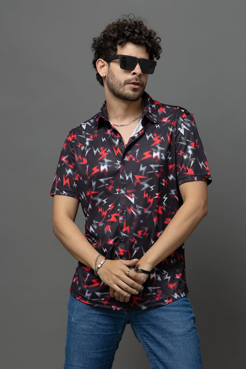 Go Devil Printed Black Shirt for Men - Image 4